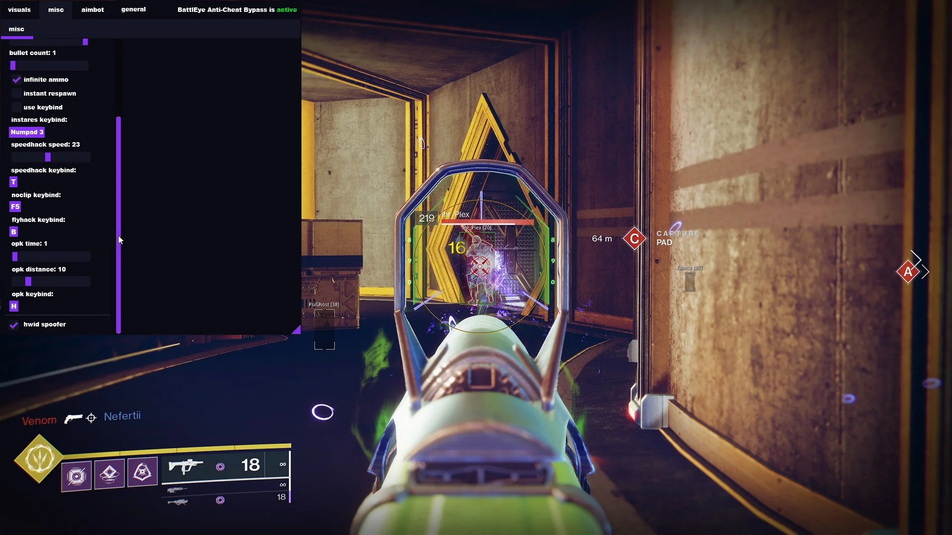 Misc menu overlay in-game